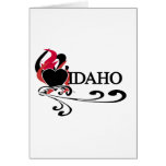 Corazón Idaho del fuego Tarjetón