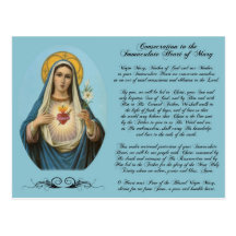 Corazón inmaculado de la postal del personalizado 