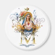 Corazón inmaculado de Maria Imanes De Nevera