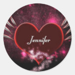 Corazón Jennifer del vampiro Etiqueta