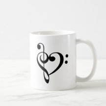Corazón musical tazas
