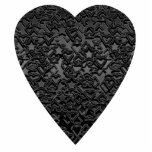 Corazón negro. Diseño modelado del corazón Esculturas Fotográficas