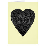 Corazón negro. Diseño modelado del corazón Felicitaciones