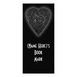 Corazón negro. Diseño modelado del corazón Tarjeta Publicitaria A Todo Color