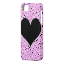 Corazón negro iPhone 5 carcasa