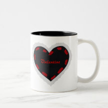 Corazón negro tazas