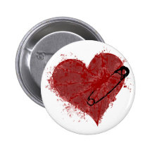 Corazón perforado pins