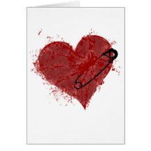 Corazón perforado tarjetas