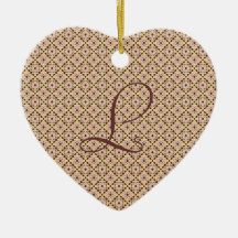 Corazón personalizable inicial Alhambra 00008 Ornaments Para Arbol De Navidad