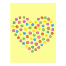 corazón punteado postales