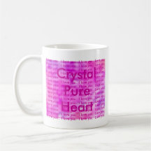 Corazón puro cristalino - te amo taza de café