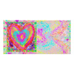 Corazón puro - tema romántico 2 tarjeta fotográfica personalizada