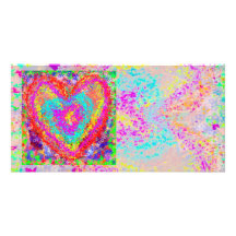 Corazón puro - tema romántico 2 tarjeta fotográfica personalizada
