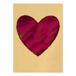 Corazón púrpura del amor comunicado personalizado