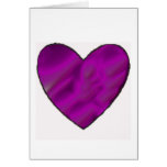 Corazón púrpura del amor felicitacion 