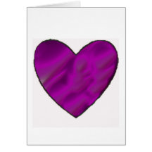 Corazón púrpura del amor felicitacion 