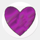Corazón púrpura del amor pegatina