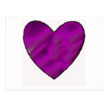 Corazón púrpura del amor postales