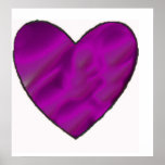Corazón púrpura del amor posters