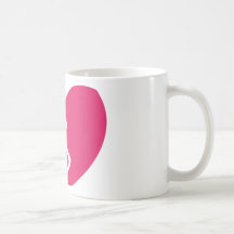 Corazón quebrado taza de café