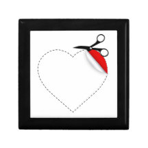 Corazon recortado caja de joyas