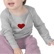 Corazón rojo camiseta