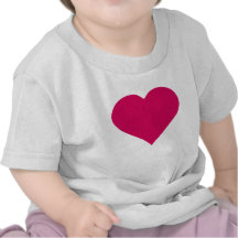 Corazón rojo camisetas