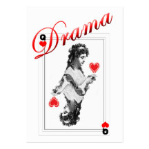Corazón rojo de la reina del drama del ATC de ACEO Plantilla De Tarjeta De Negocio