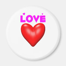 Corazón rojo del amor iman para frigorífico