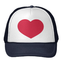 Corazón rojo gorra