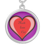 Corazón rojo Neckalce Collares Personalizados