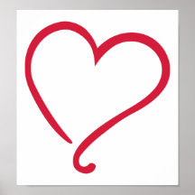 Corazón rojo poster