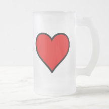 Corazón rojo Stein Tazas