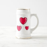 Corazón rojo tazas