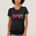 corazón rosado camisetas
