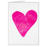 Corazón rosado del modelo tarjeton