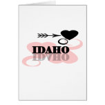 Corazón rosado Idaho Tarjetón
