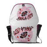 Corazón rosado Las Vegas Bolsa Messenger