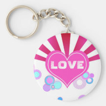 Corazón rosado llavero
