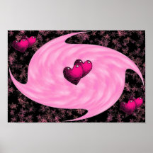 Corazón rosado poster