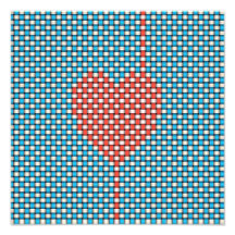 Corazón tejido impresiones fotograficas