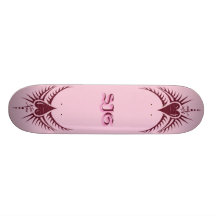 Corazón tribal de SJG, monopatín rosado de los chi