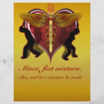 Corazón V-1, Misce, mistura del caduceo de autoriz Tarjetones