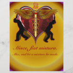 Corazón V-1, Misce, mistura del caduceo de autoriz Tarjetones