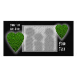 Corazón verde. Diseño modelado del corazón Tarjetas Personales