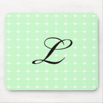 Corazón verde Mousepad alfombrillas de raton 