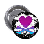 CORAZÓN Y BANDERA PIRATA PINS