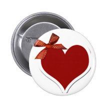 Corazón y botón de la cinta pin