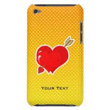 Corazón y flecha amarillo-naranja del Cupid Case-Mate iPod Touch Fundas