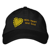Corazón y gorra bordado alma gorra de beisbol